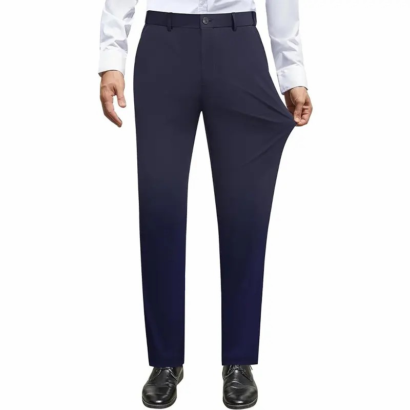Men’s Stretch Dress Pants – Wrinkle-Free, Expandable Waist, Lightweight Golf & Business Casual Trousers