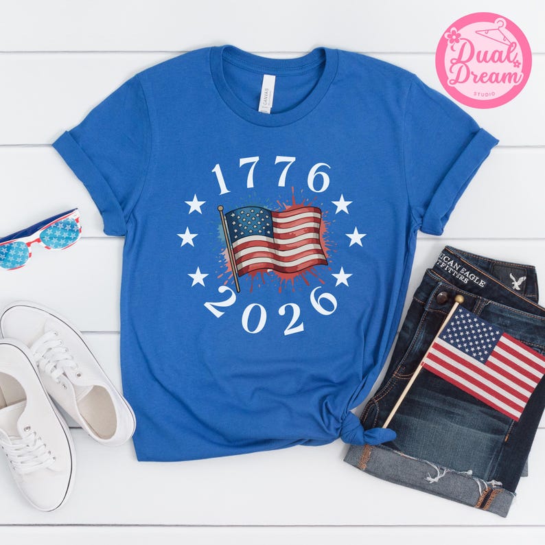 USA 250th Anniversary Family Shirts, Matching Patriotic 4th of July Tees