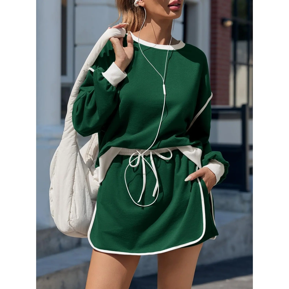 Women's Sweatshirt & Skort Sweatsuit Set