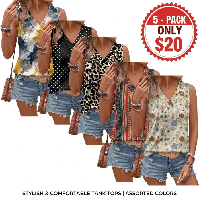 Tank Tops for Women Loose Fit Sleeveless Shirts V Neck Summer Clothes Ruched Women's Tees and Tanks Straight Hem Vneck