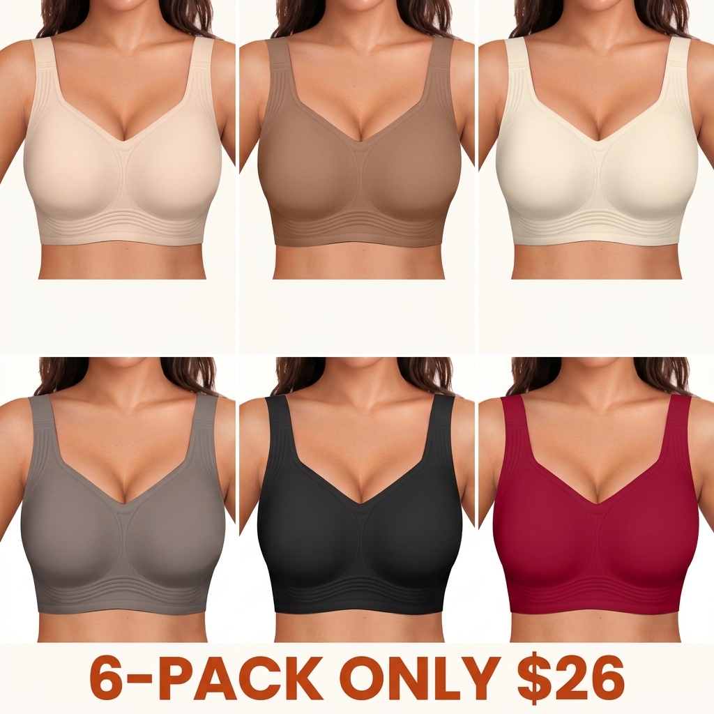 Women Jelly Bras Wirefree Full Coverage No Underwire Everyday Bras Comfortable Wireless Padded Tshirt Bra