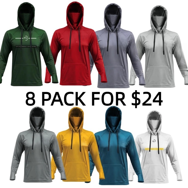 Hooded UPF 50 Long Sleeve with Gaiter - Lightweight, Breathable, Moisture-Wicking