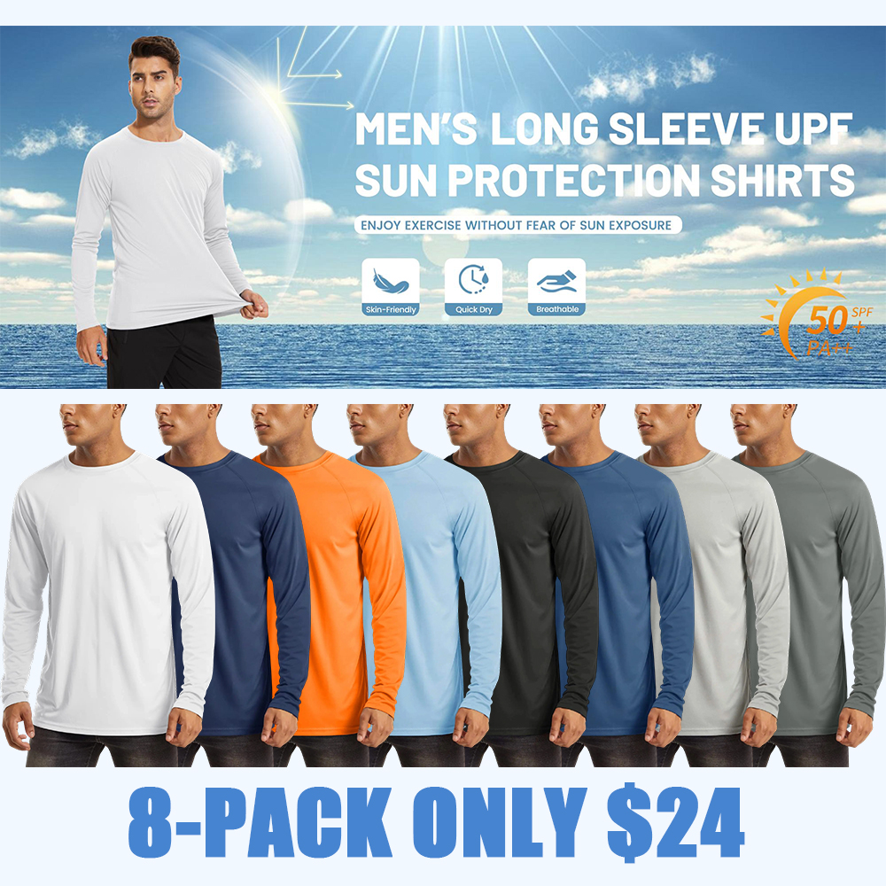 Men's UPF 50+ Long Sleeve Rash Guard