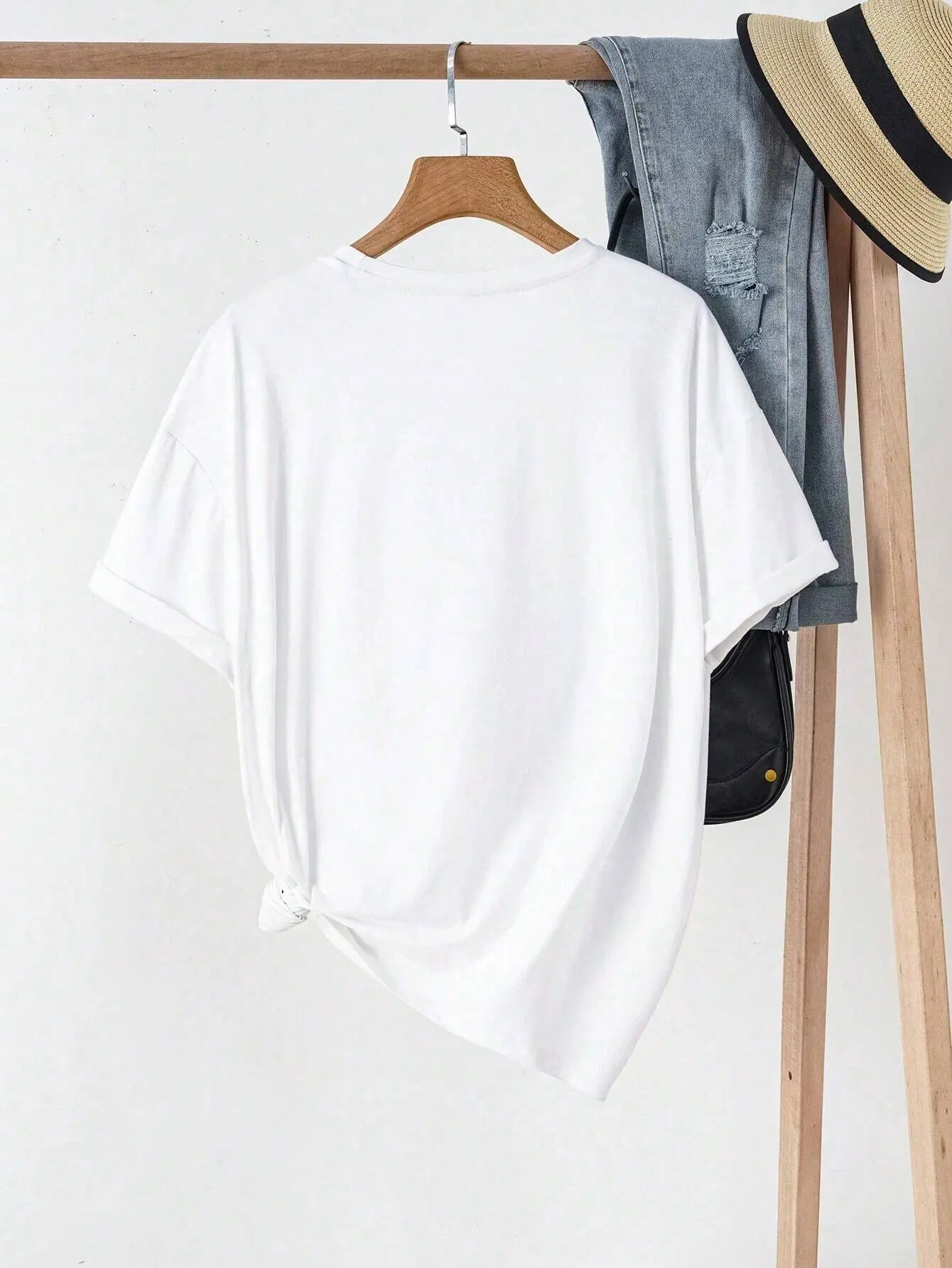 【Limited time deal】【Fast Shipping】Women's Short Sleeve T-Shirts Multipack, Loose/Relaxed Fit Solid Color Round Neck Casual Tee Tops Women Underwear Summer Tshirt（T-shirt only）
