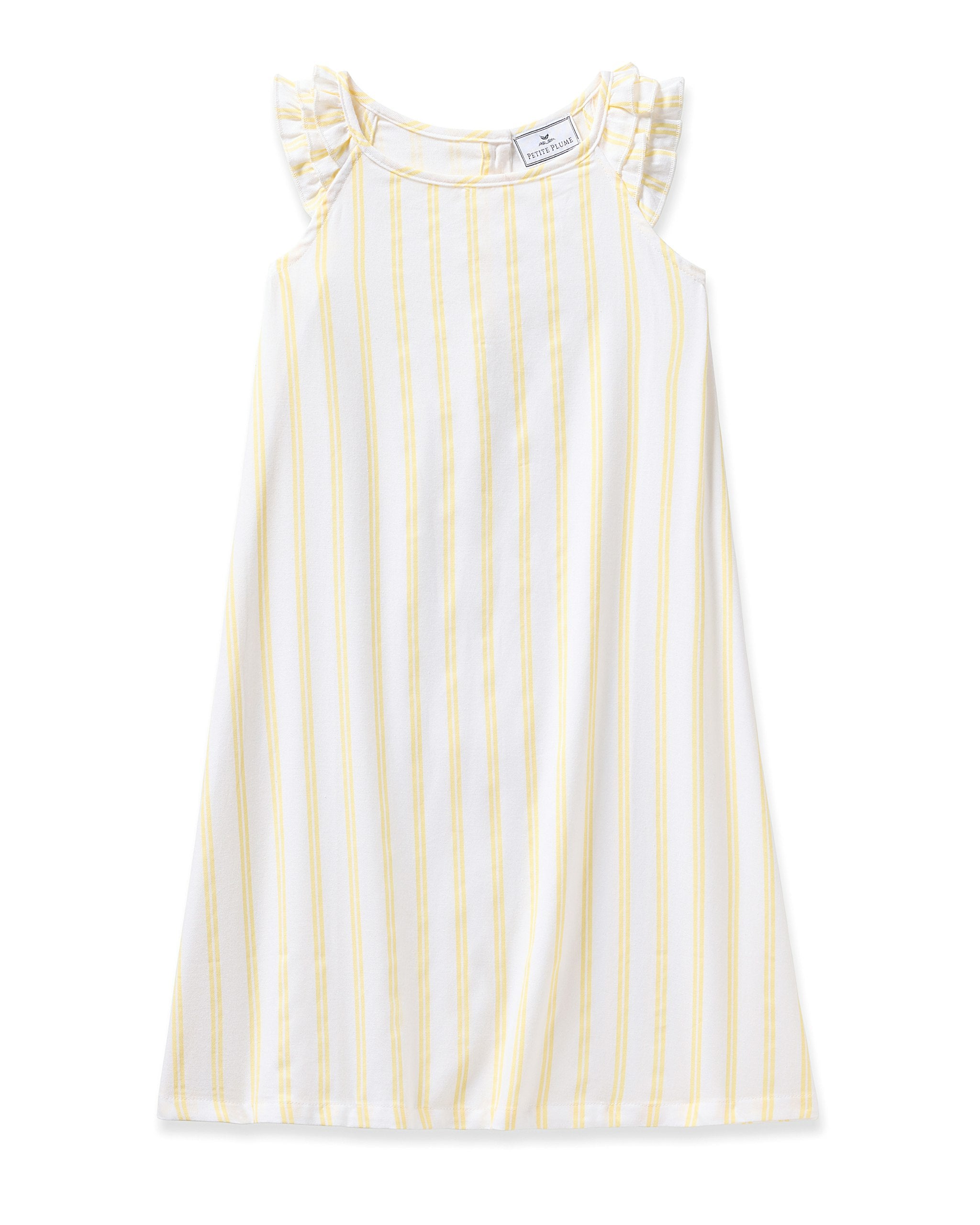Girl's Twill Amelie Nightgown in Sunny Stripe