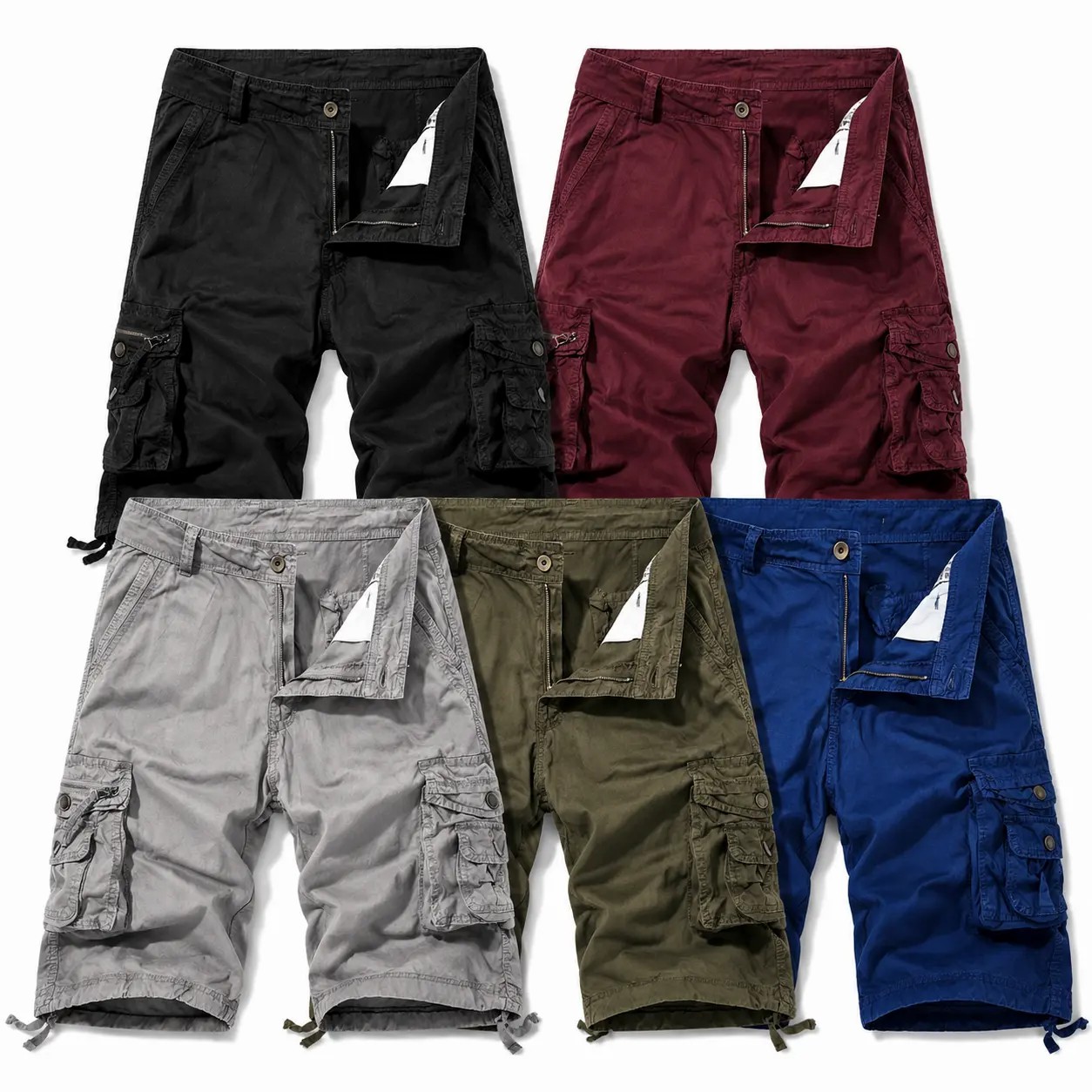 Men's Classic Utility Cargo Shorts – Relaxed Fit Multi-Pocket Summer Shorts