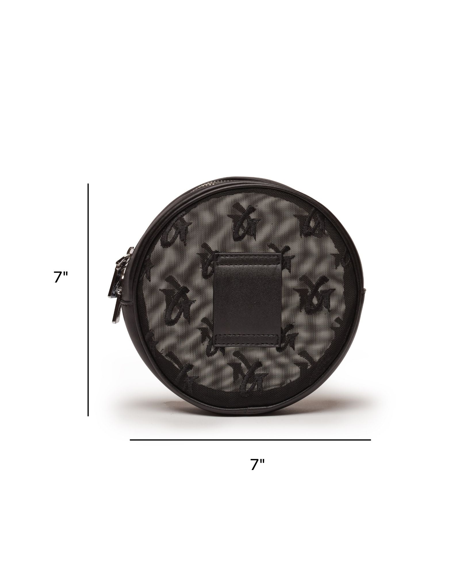 MESH MONOGRAM FANNY PACK - BLACK