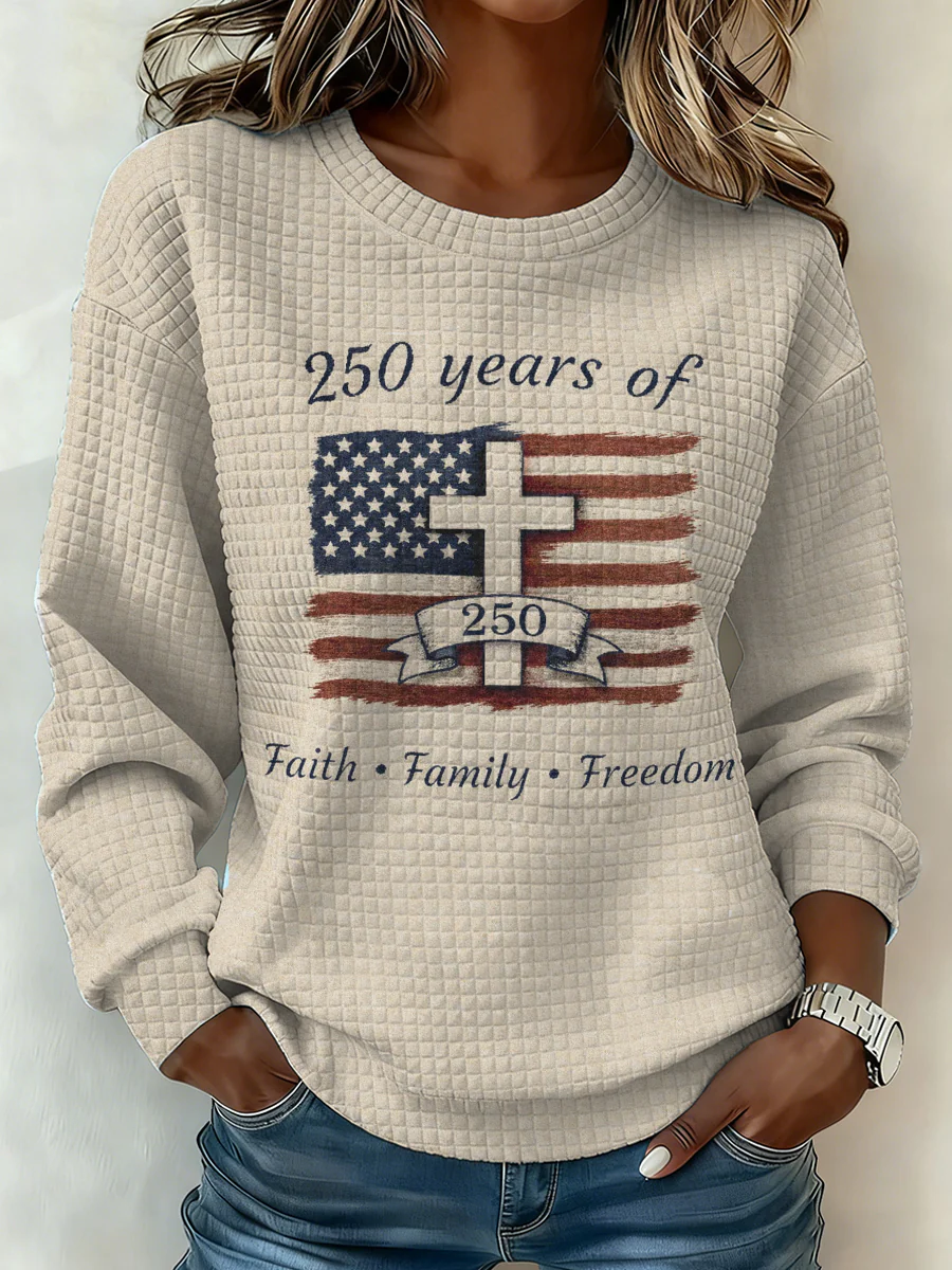 Flag Cross Faith 250 National Day Celebration Commemorative Hoodie