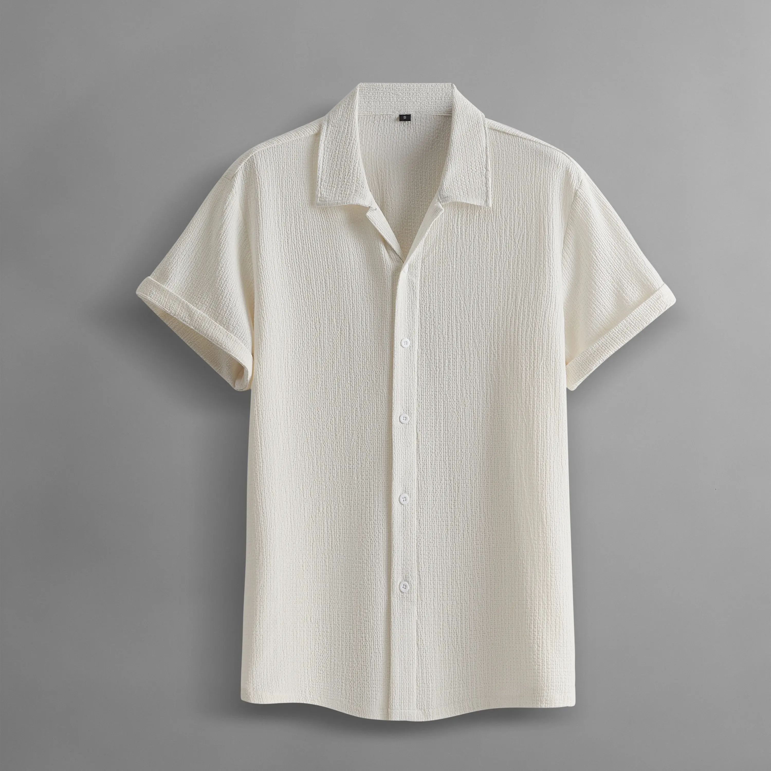 Men’s Summer Lightweight Breathable Solid Color Short-Sleeve