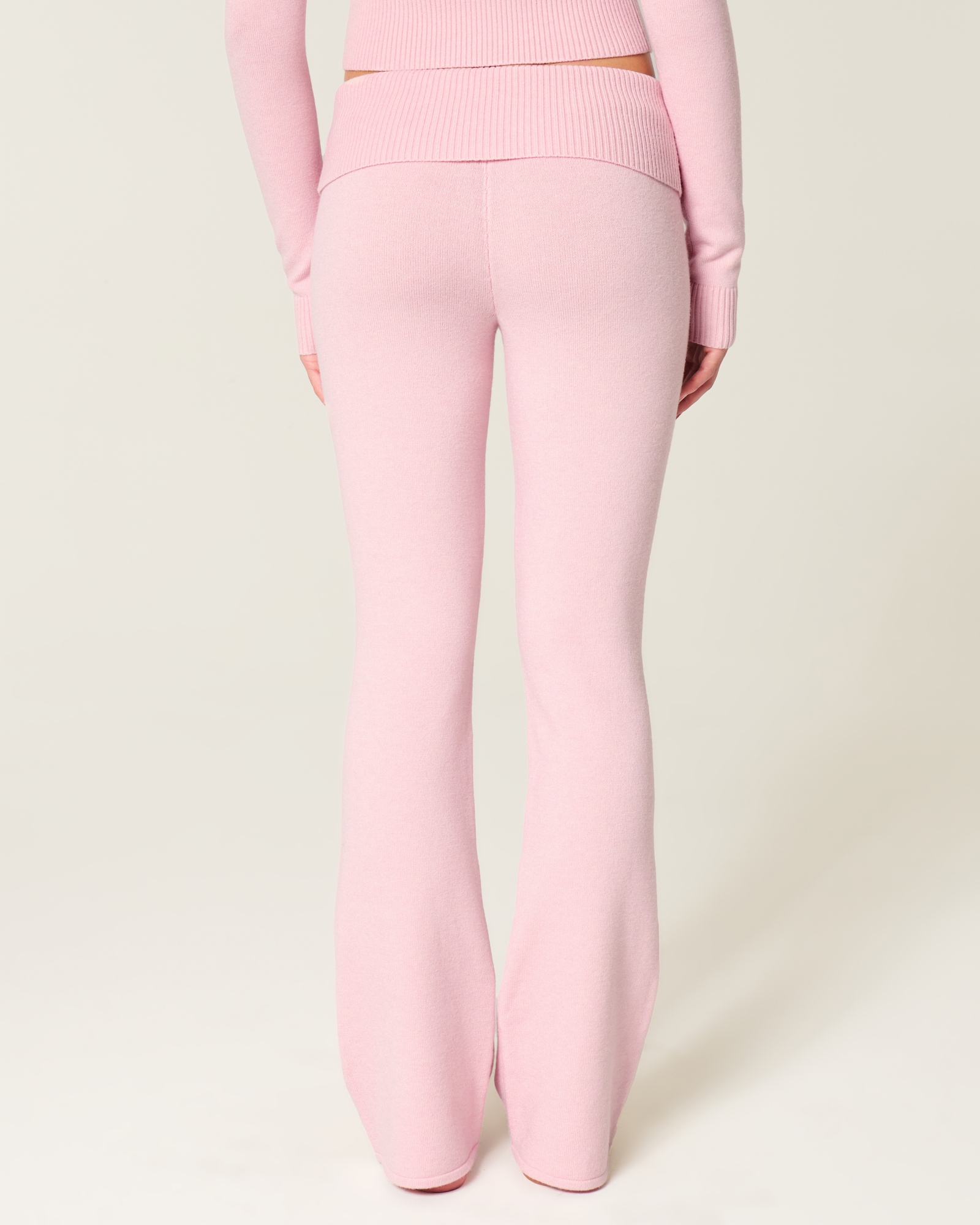Gilly Hicks Sweater-Knit Foldover Waist Boot Pants