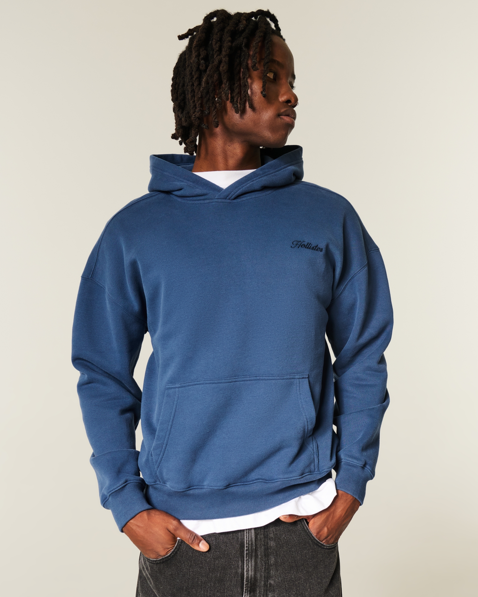 Boxy Camo Logo Hoodie