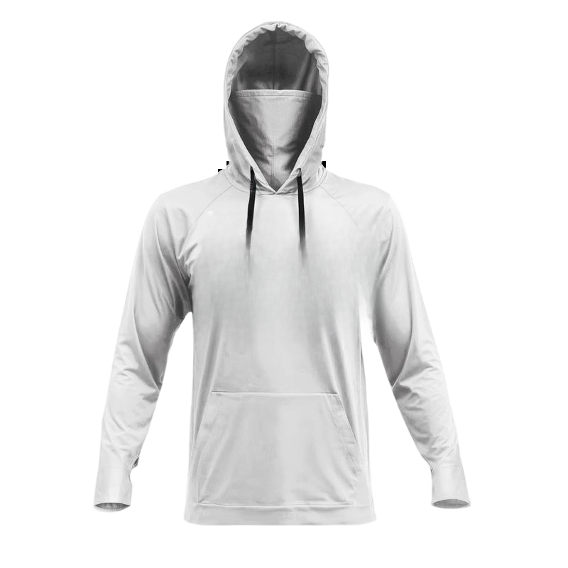 Hooded UPF 50 Long Sleeve with Gaiter - Lightweight, Breathable, Moisture-Wicking