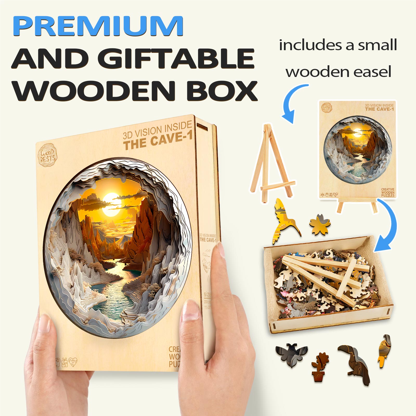 Inside The Cave-1 Wooden Jigsaw Puzzle