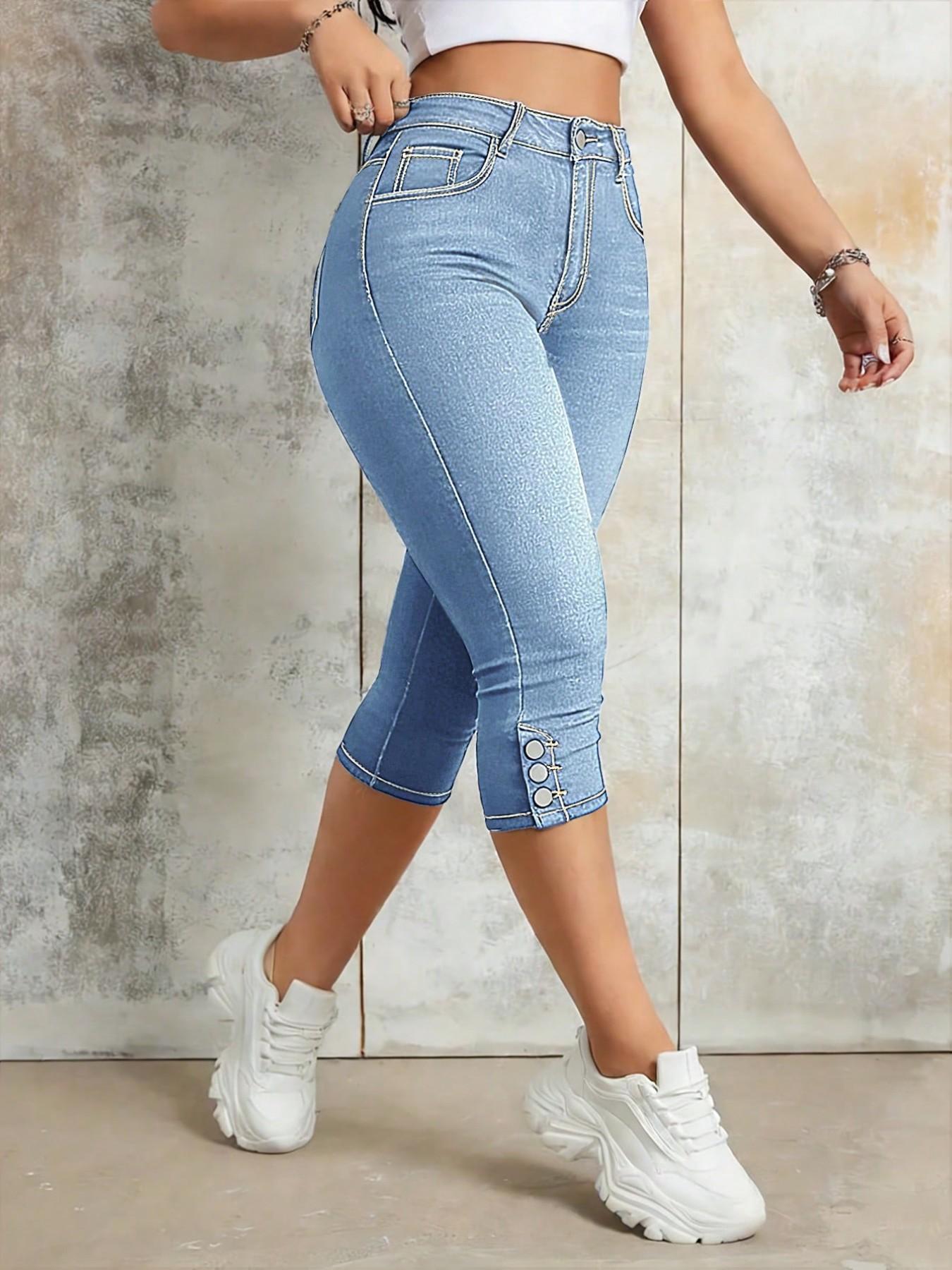Women's Stretch Slim-Fit Cropped Jeans