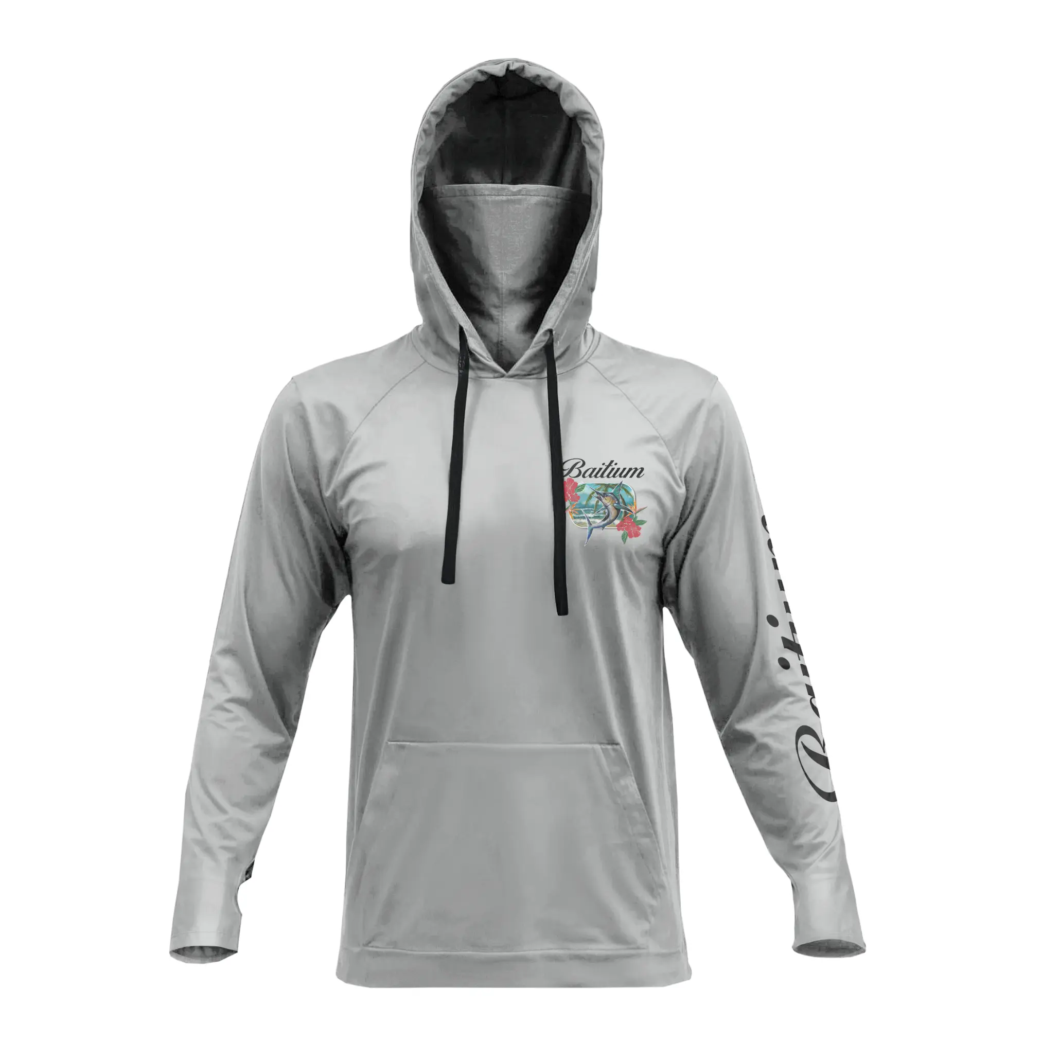 Fishing & Construction Shirt — UPF 50 Sun Protection Long-Sleeve Hoodie (With Built-in Neck Gaiter)