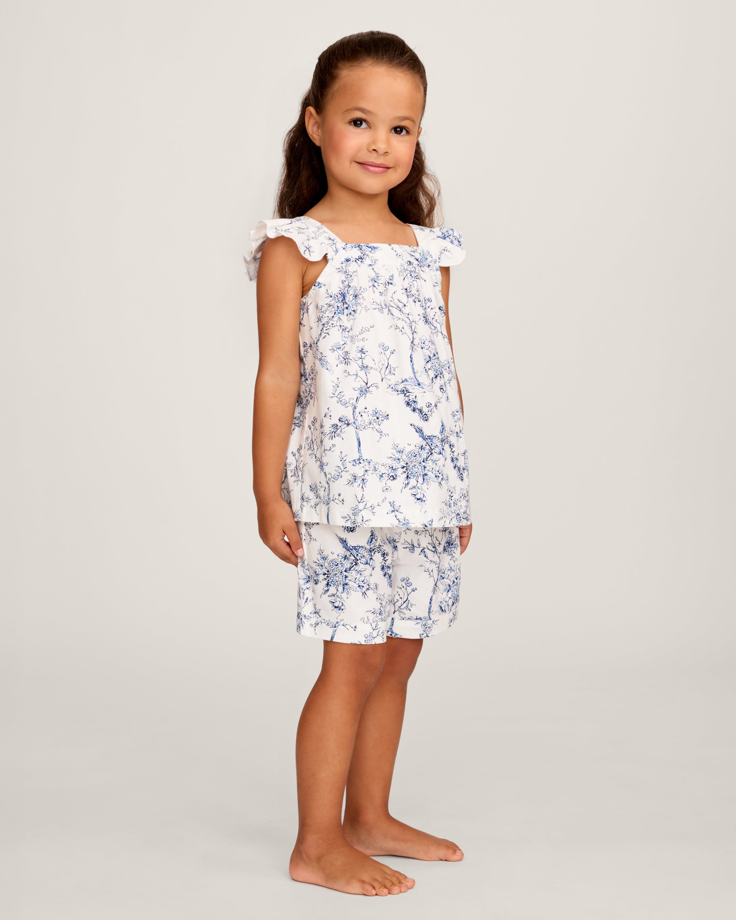 Girl's Twill Clara Short Set in Timeless Toile