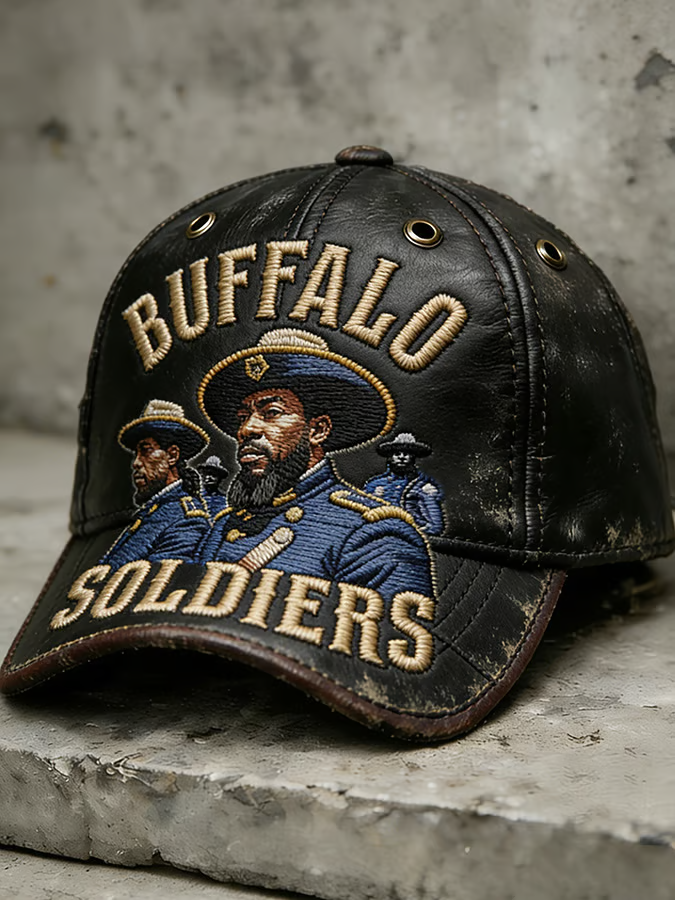 Men's African American Buffalo Soldier Print Baseball Cap