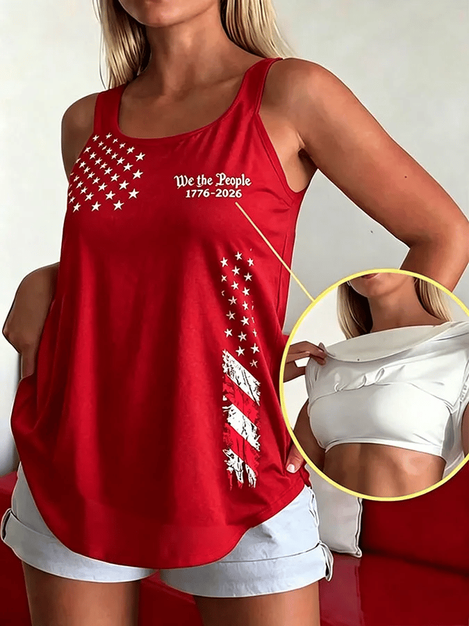 Women's Independence Day We The People 1776-2026 Print T-Shirt