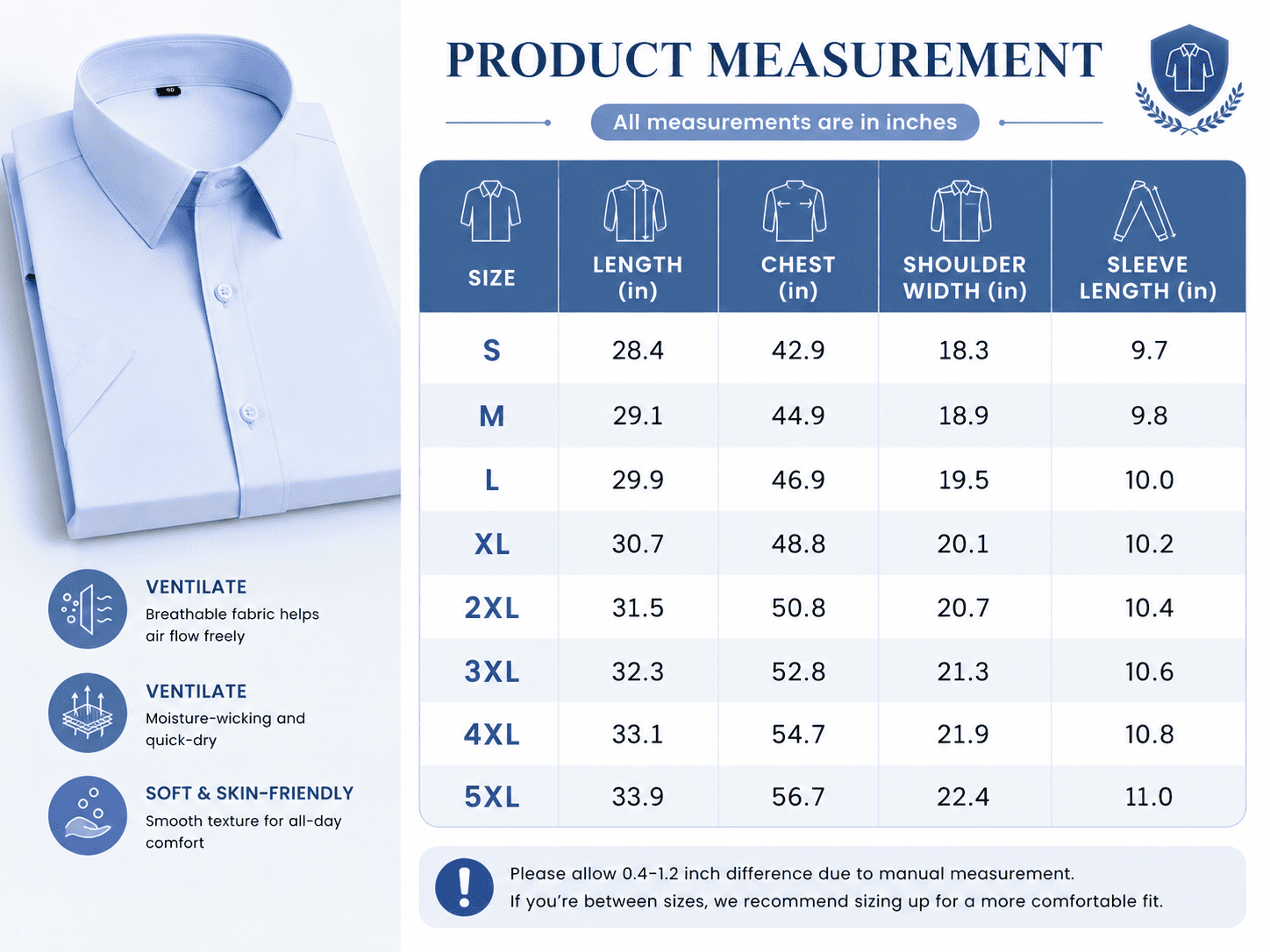 Men’s Solid-Color Dress Shirts