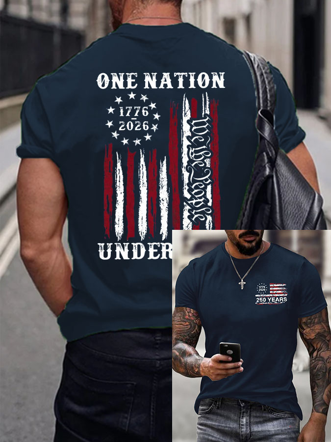 Men'S One Nation Under God  T-Shirt