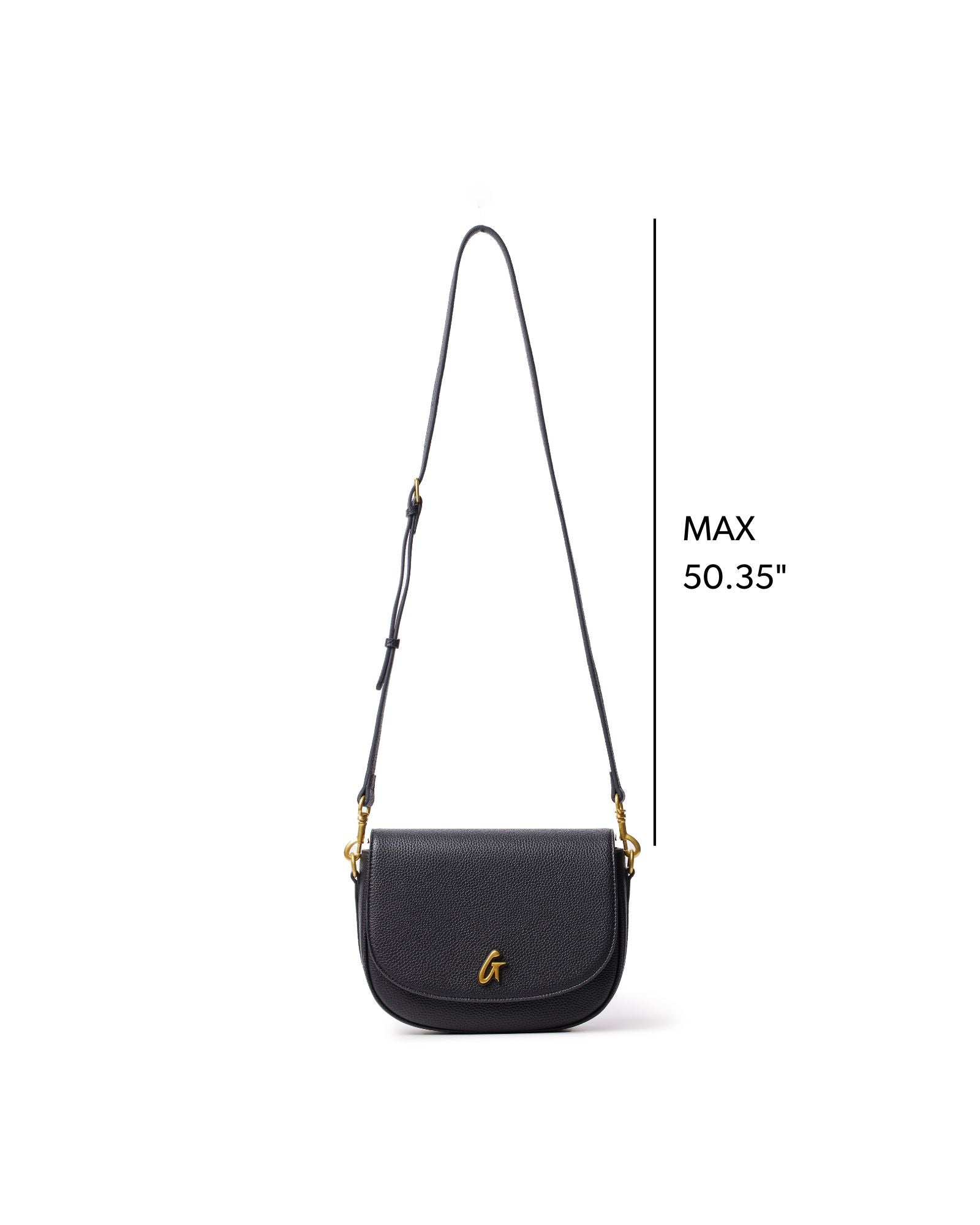 MEDIUM PEBBLE SHOULDER BAG - BLACK
