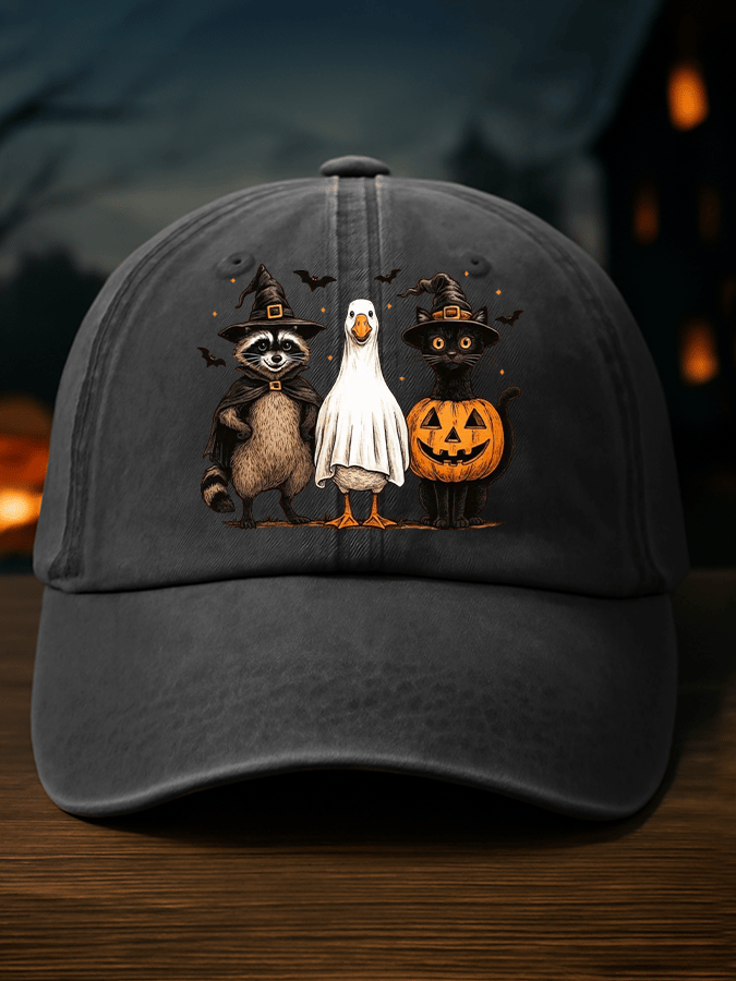 Unisex Halloween print baseball cap