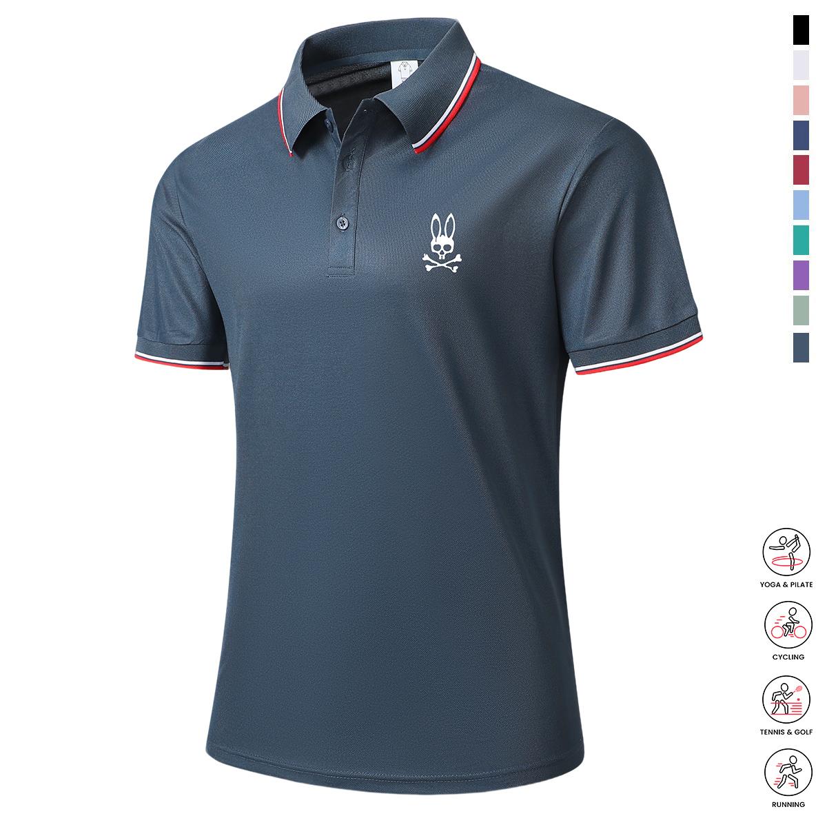 Men's Casual Short-Sleeve Polo Shirt Set
