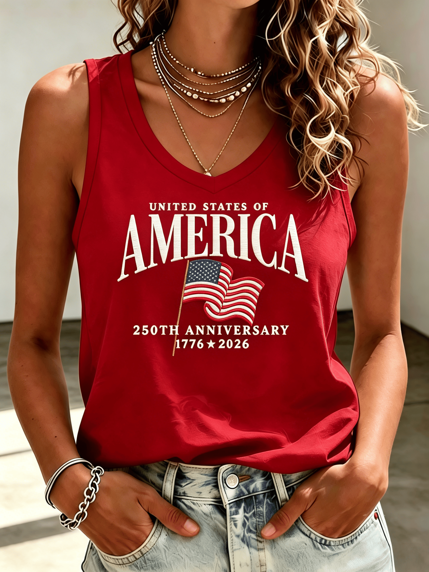Women’s USA 250th Anniversary Freedom Graphic Tank Top