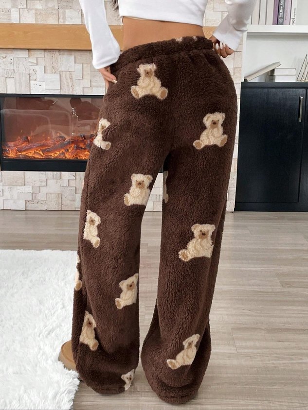 Loose Simple Leopard Pants