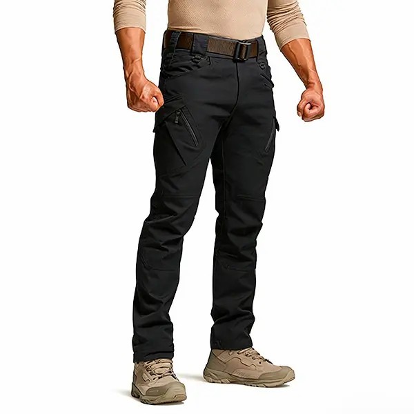 Men’s Lightweight Tactical Work Pants – Stretch Cargo Hiking Pants with Multi-Pocket Design