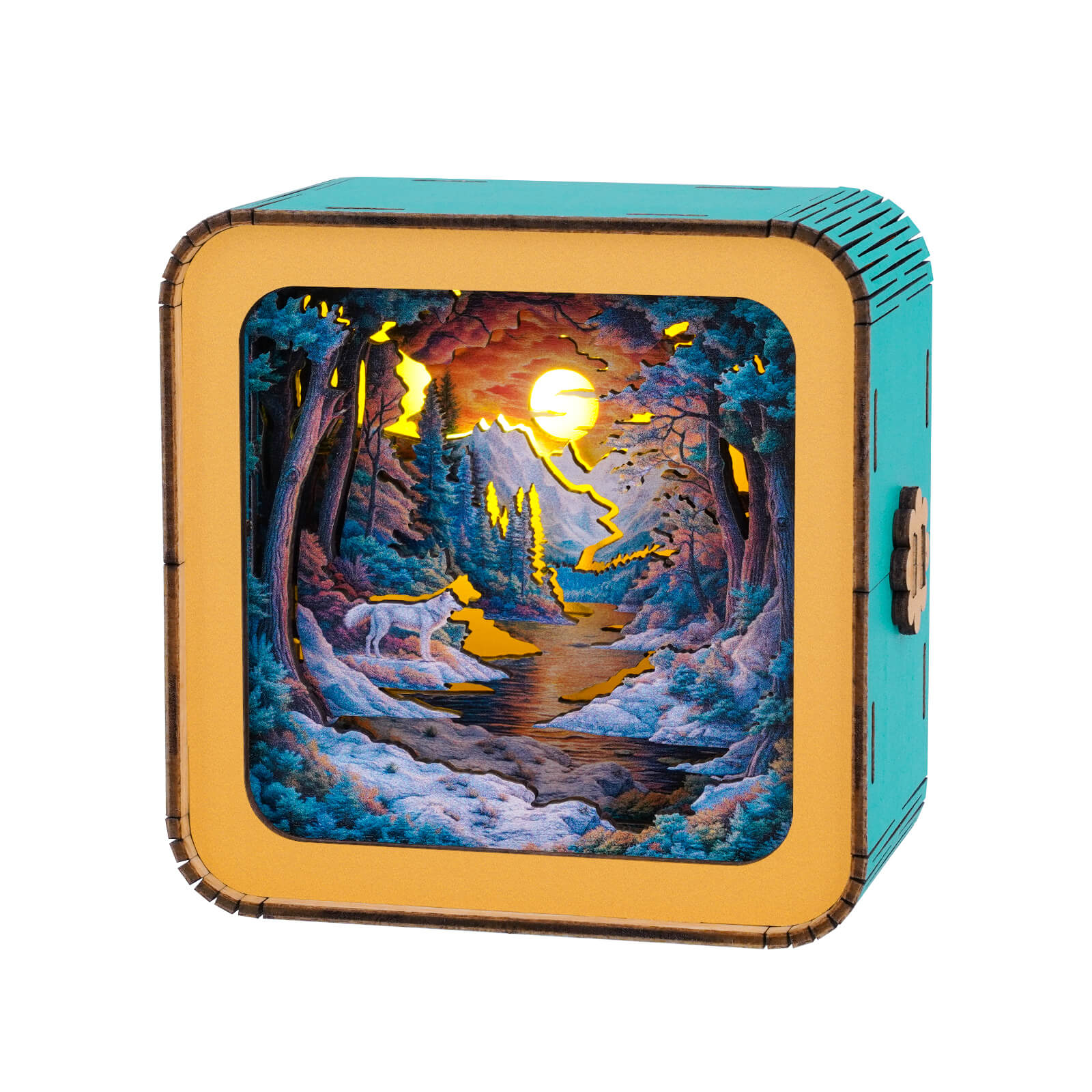 Forest Fantasy Wolf Kit - 3D Wooden Puzzle Night Light