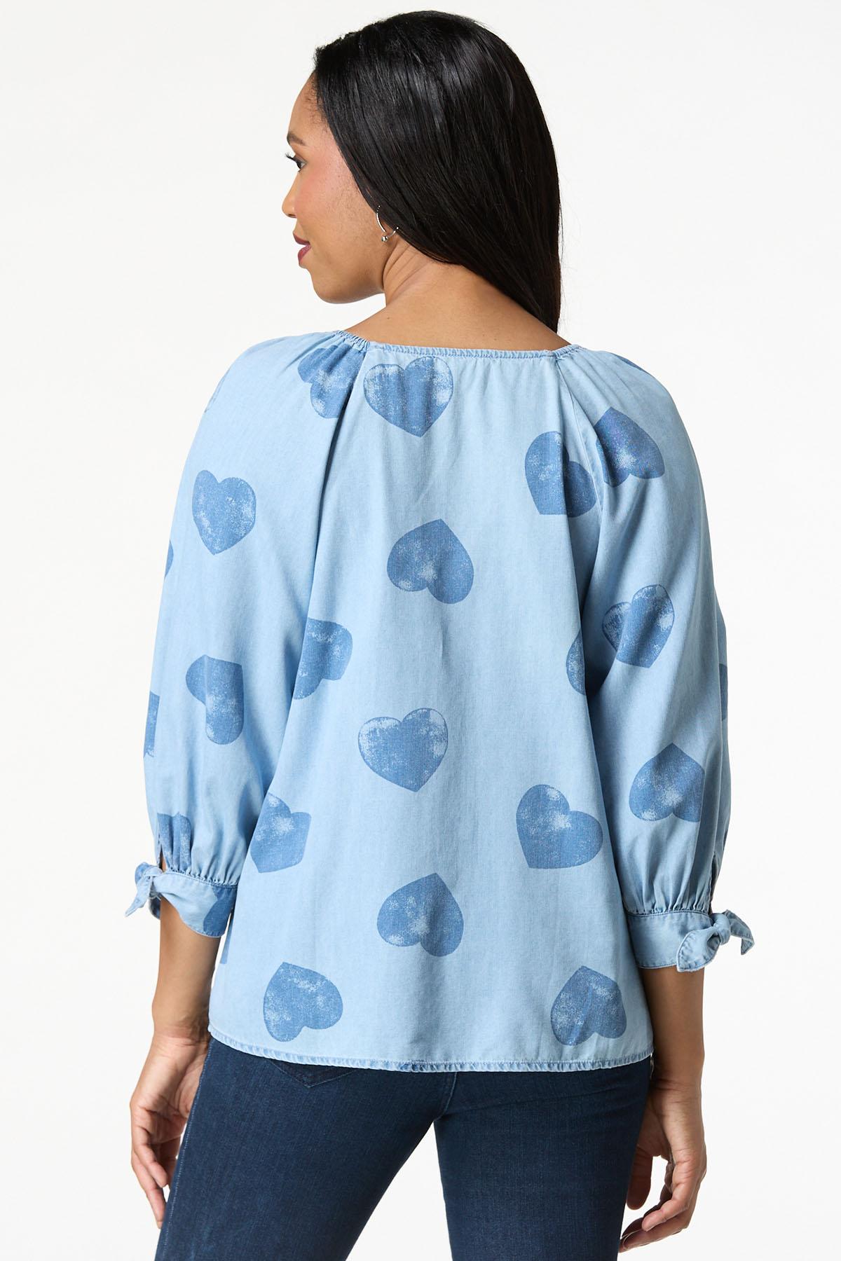 Chambray Heart Top