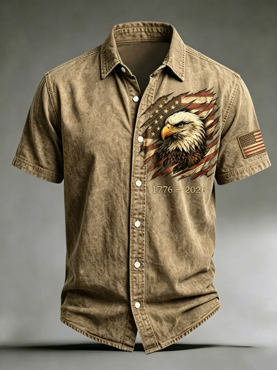 Men'S 250Th Anniversary National Print  Shirt