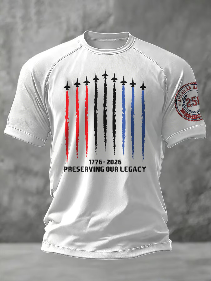Men'S And Women'S Casual 250Th Anniversary Founding Celebration Raglan T-Shirt