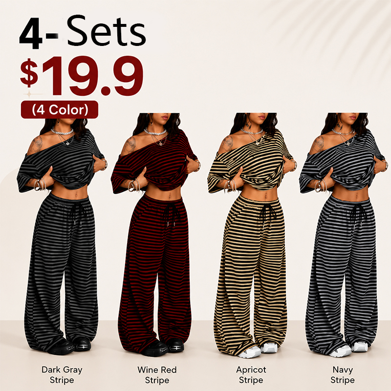 Women's Asymmetrical Neck 2-Piece Set