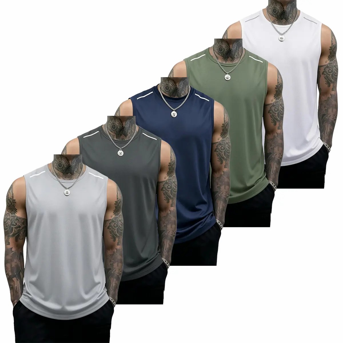 5-Pack Men’s Fitness Tank Tops – Slim Fit Muscle Sleeveless Shirts | Only $21.99