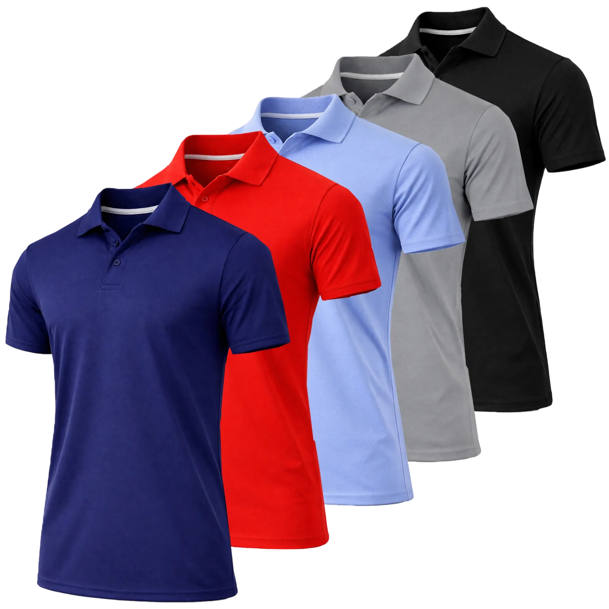 Men’s 5-Pack Performance Polo Shirts