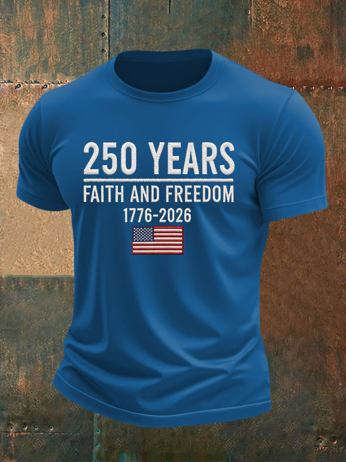 Men'S Faith And Freedom 250 Years T-Shirt