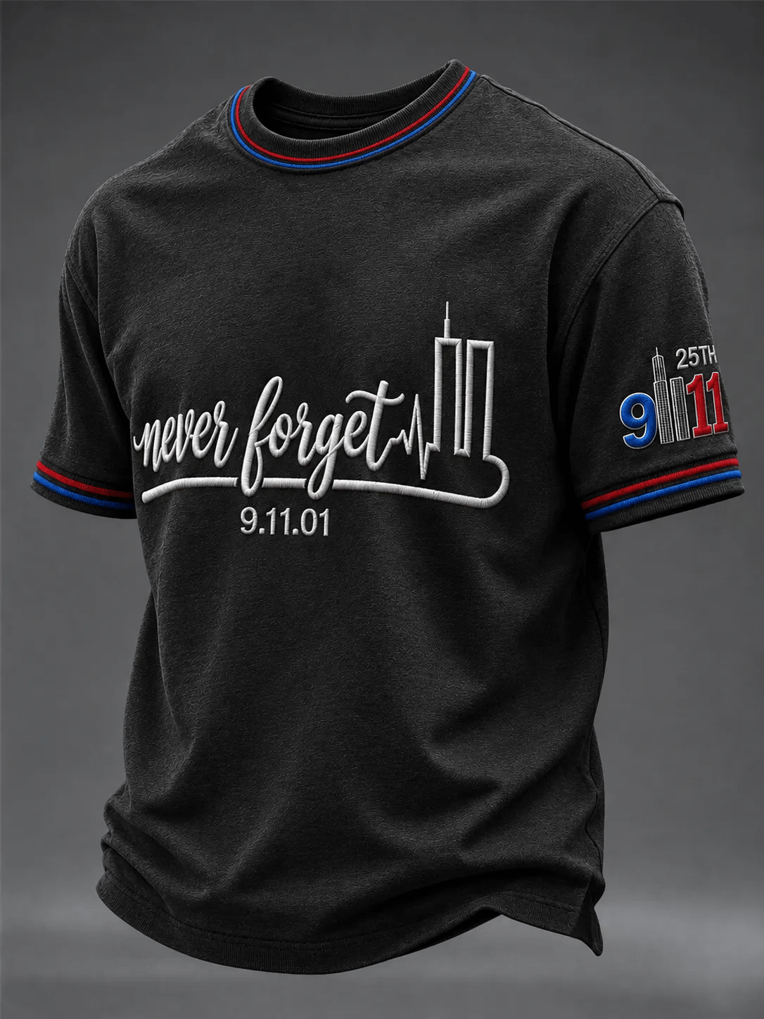 Men's 9.11 Never Forget Printing  T-Shirts