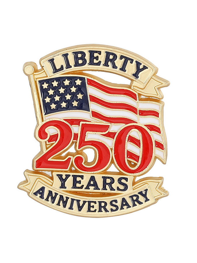 Unisex 2026 Independence Day Environmental Alloy Drop Honor Badge