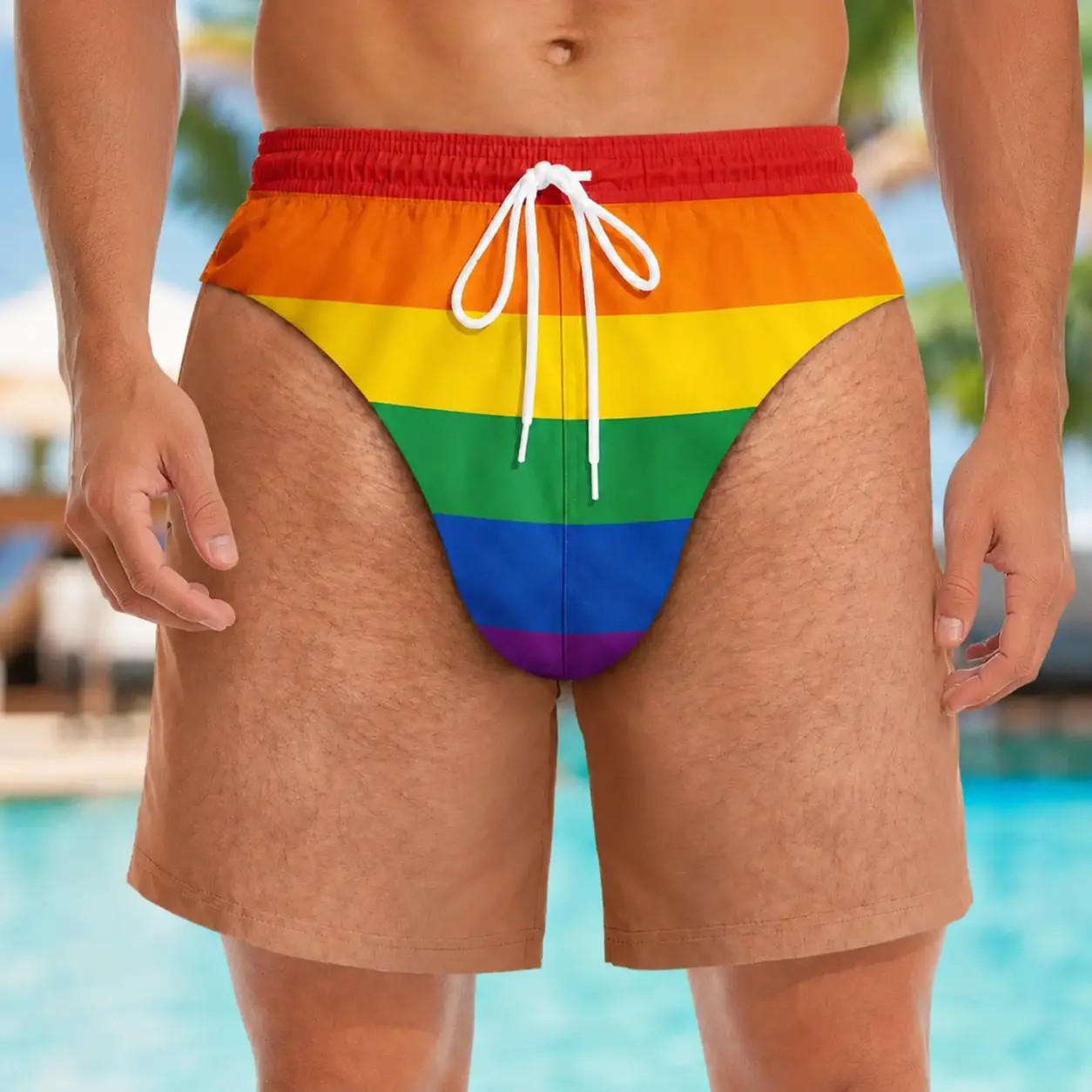 Men's Patriotic Swim Trunks – American Flag 