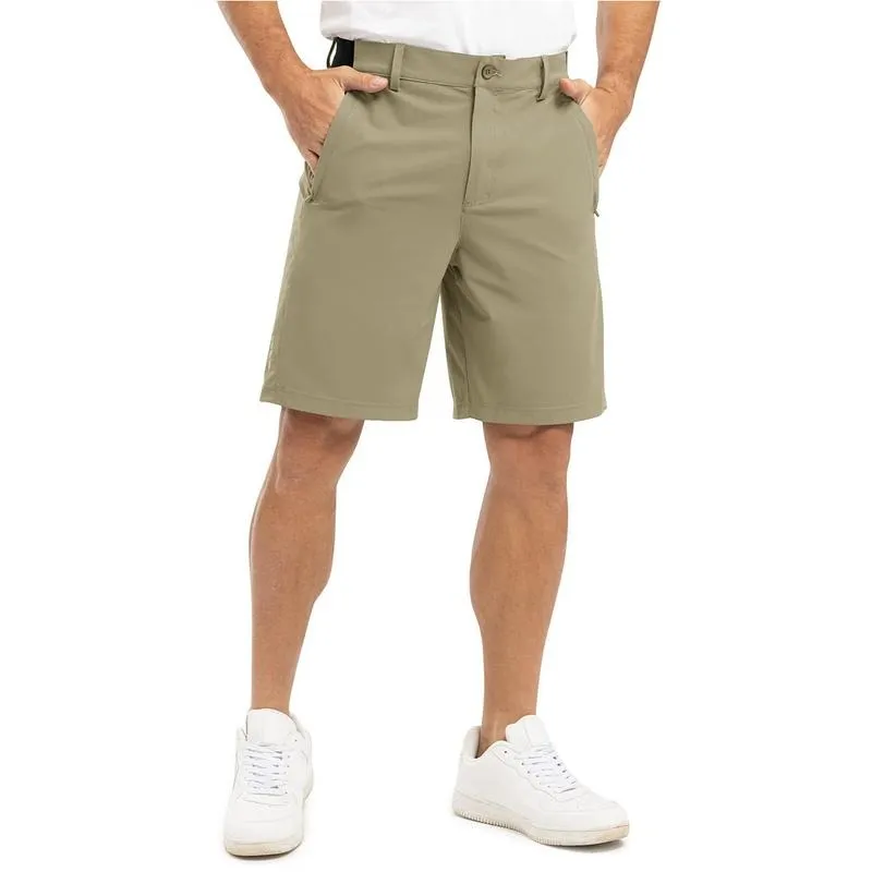 Men's Fashion 9'' Golf Work Shorts Stretch Waistband Quick-Dry Fit Hiking Casual Business Dress Athletic