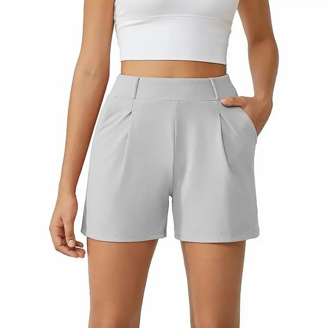 Women's High Waisted Casual Summer Shorts – Wide Leg Athletic Shorts with Pockets