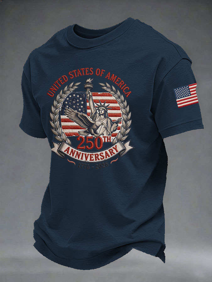 Men'S 250th Anniversary Retro Bald Eagle T-Shirt