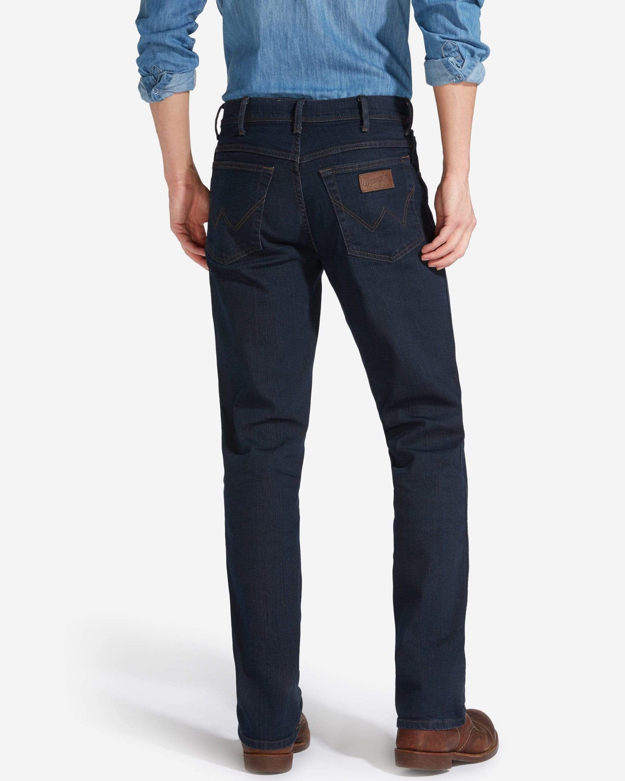Texas Stretch Authentic Straight Mens Jeans - Blue Black