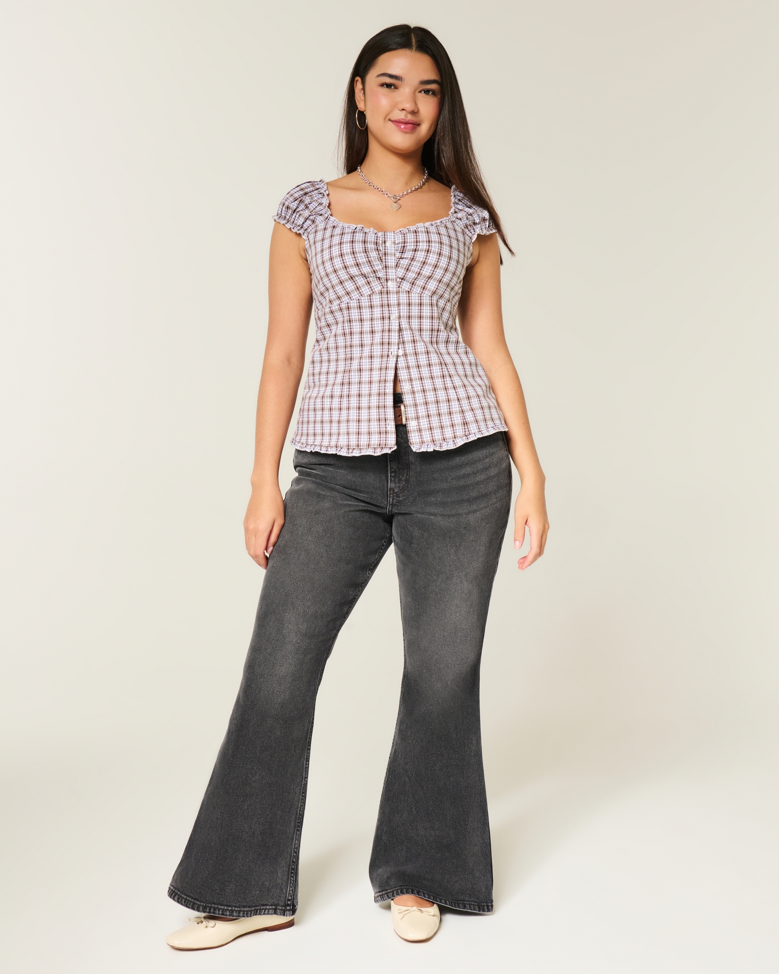Curvy High-Rise Dark Wash Flare Jeans