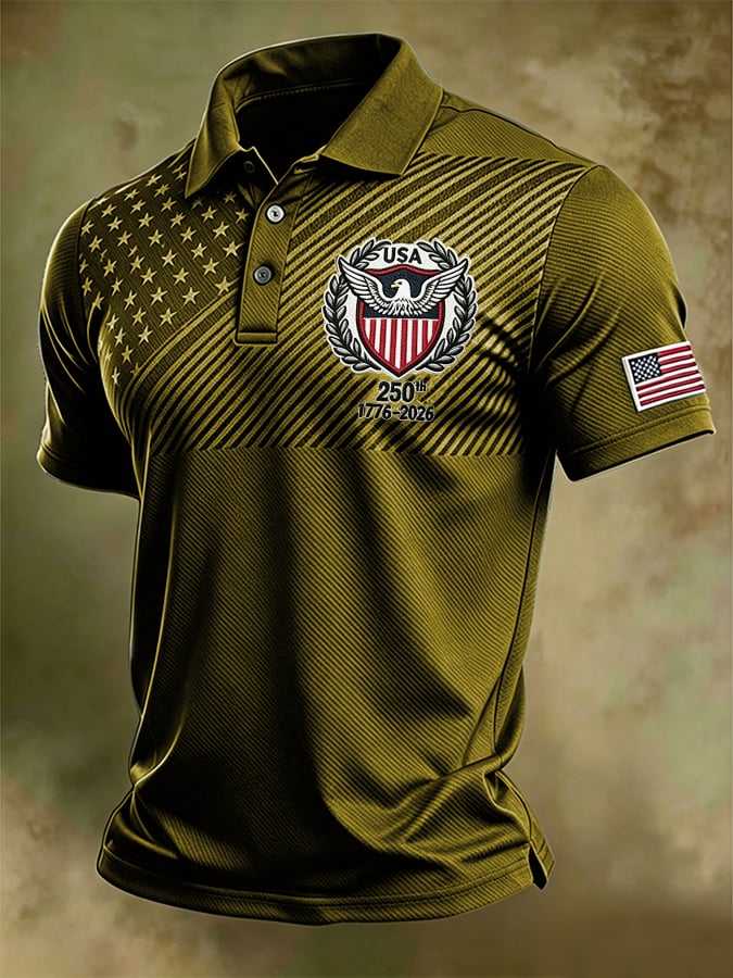 Men's U.S. 250th Anniversary Printed Polo Shirt