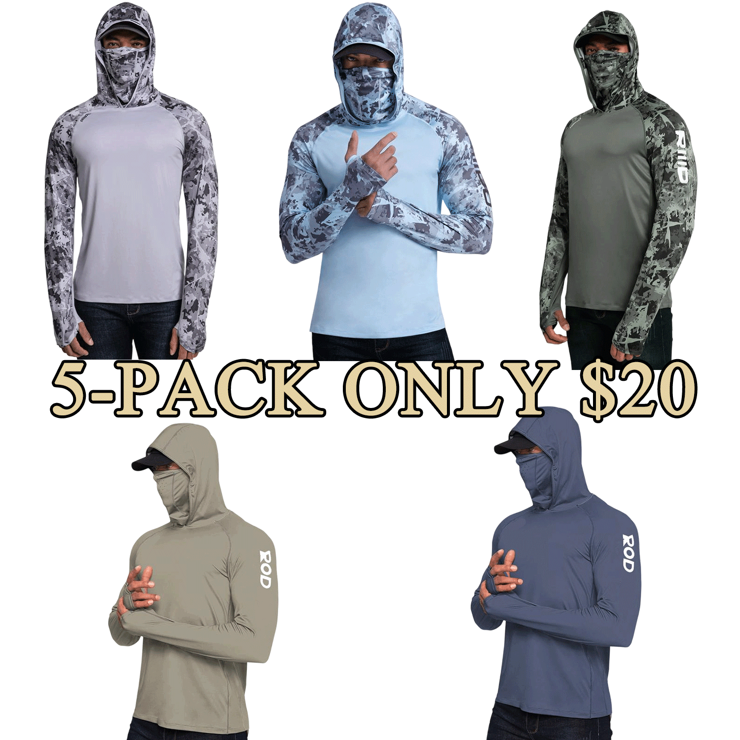 Men’s UPF 100 Sun Protection Hoodie with UV Detection