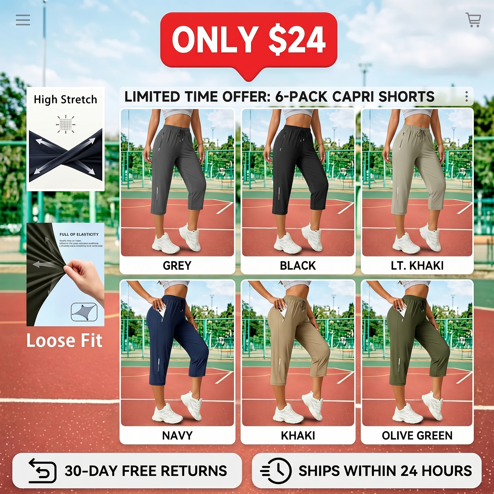 Women's Breathable, High-Stretch 