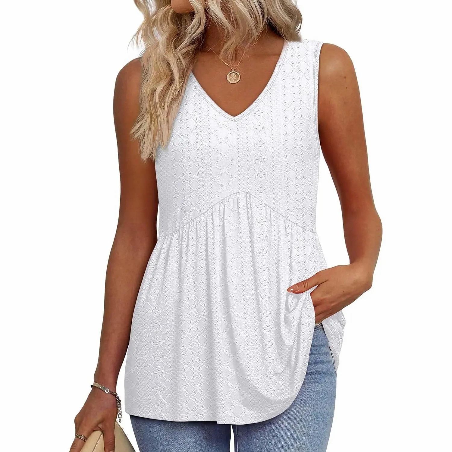 ✨Womens Tank Tops 2026 Flowy Peplum Tops Dressy Fabric Stretchy tank tops | No fear of belly fat✨